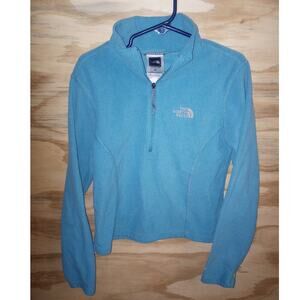 Girl's The North Face Half Zip Blue Small